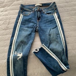 Zara striped jeans